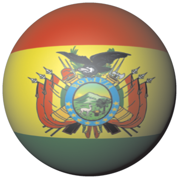 Bolivien | Aufkleber in Kugelform