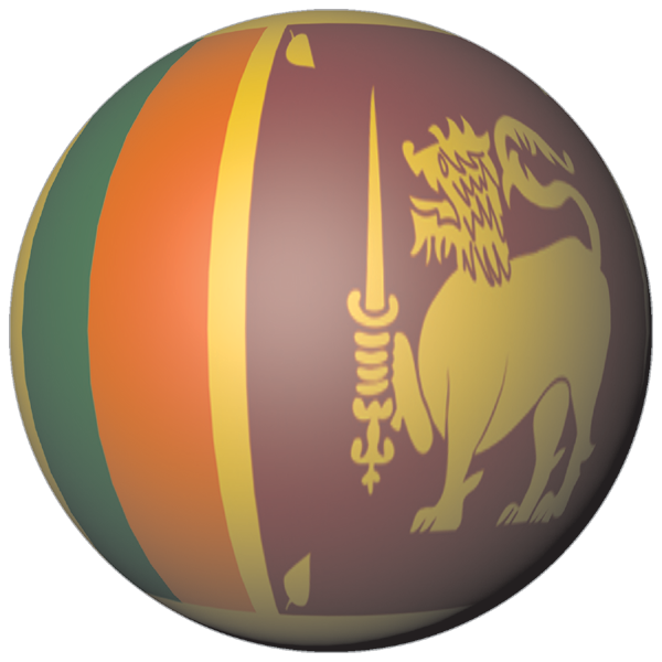 Sri Lanka | Aufkleber in Kugelform