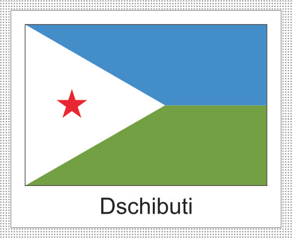 Flagge | Dschibuti -weisses Design