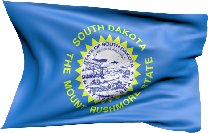 South Dakota | Waving flag as a sticker