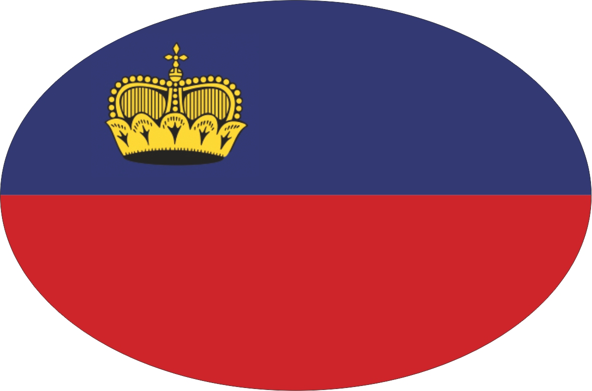 Liechtenstein | Aufkleber in ovaler Form 