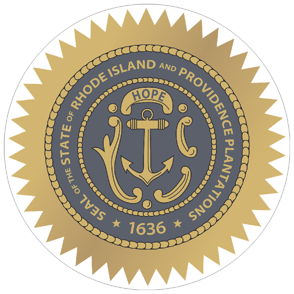 Rhode Island coat of arms as a sticker