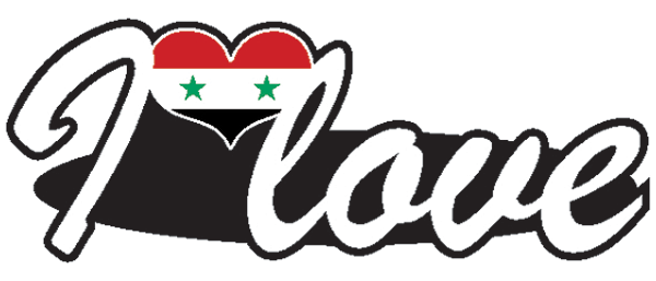 Flagge  Syrien -weisses Design