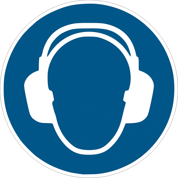 Gebotszeichenaufkleber - M003 Gehörschutz benutzen