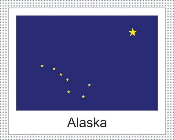 Flagge | Alaska -weisses Design Flagge | Alaska -weisses Design