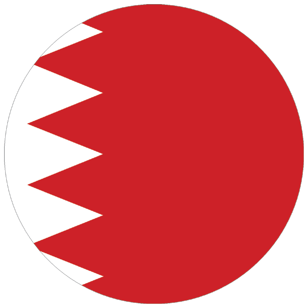 Bahrain | rund geschnittener Aufkleber