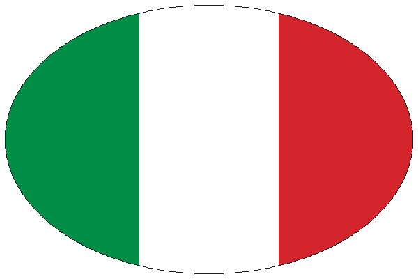 Italy | sticker in oval shape