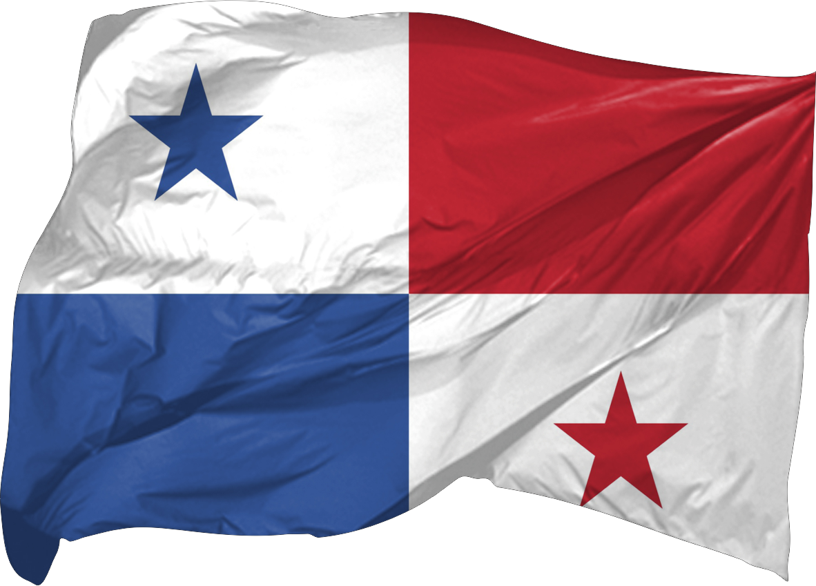 Panama | wehende Flagge als Aufkleber