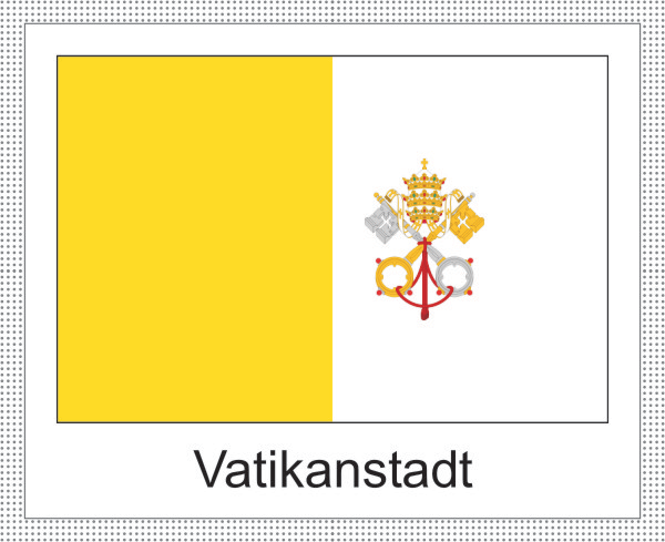 Vatikanstadt | Aufkleber mit weissem Design