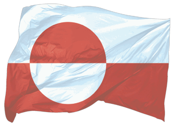 Grönland | wehende Flagge als Aufkleber