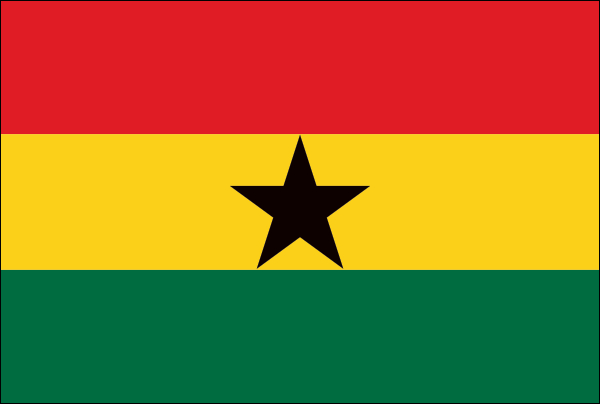 Ghana | Flagge -gleiche Größe