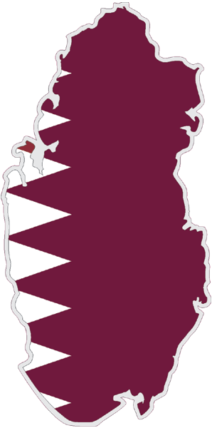 Qatar | Flag cut to Contour