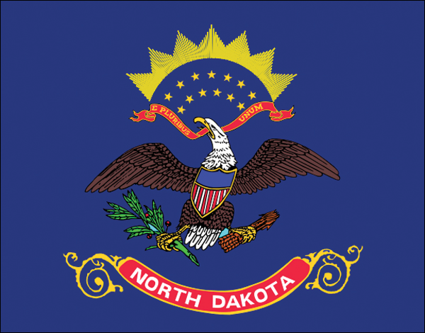 North Dakota | Flagge von North Dakota als Aufkleber