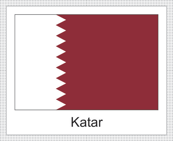 Flagge | Katar -weisses Design