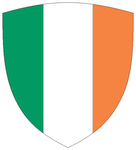 Irland | Flagge -wappenförmig