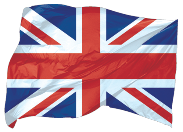 Großbritannien | wehende Flagge als Aufkleber