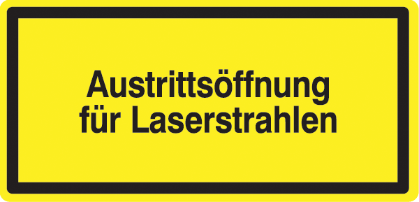 Warnzeichenaufkleber Laser .003- Austrittsöffnung für Laserstrahlen