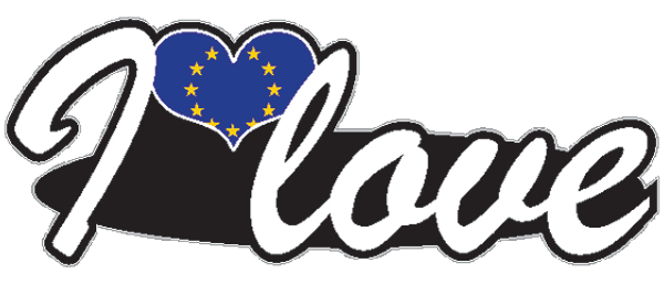Aufkleber- I love Europäische Union