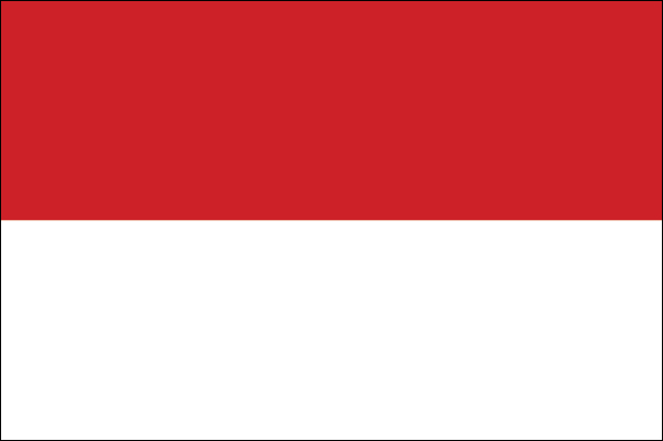 Flagge| Indonesien (gleiche Größe) - Größe: 1