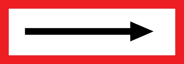 Feuerwehraufkleber .008- Richtungspfeil