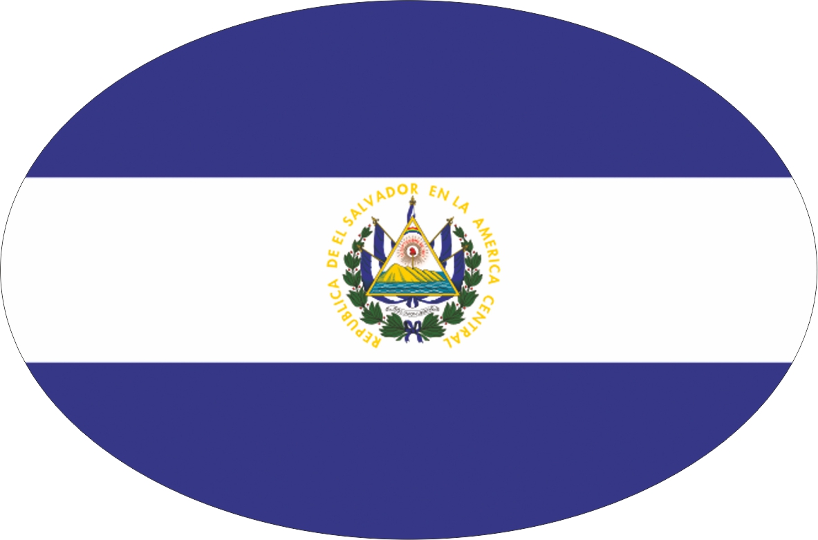 El Salvador | Aufkleber in ovaler Form