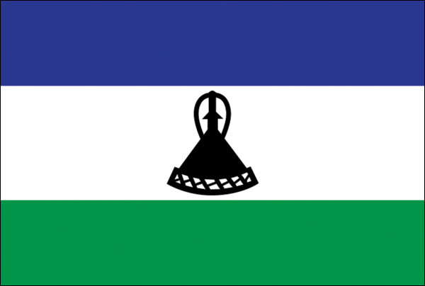 Lesotho | Flagge -gleiche Größe