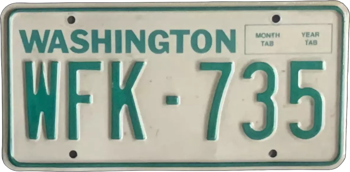 USA-Kennzeichen als Aufkleber | Washington.1