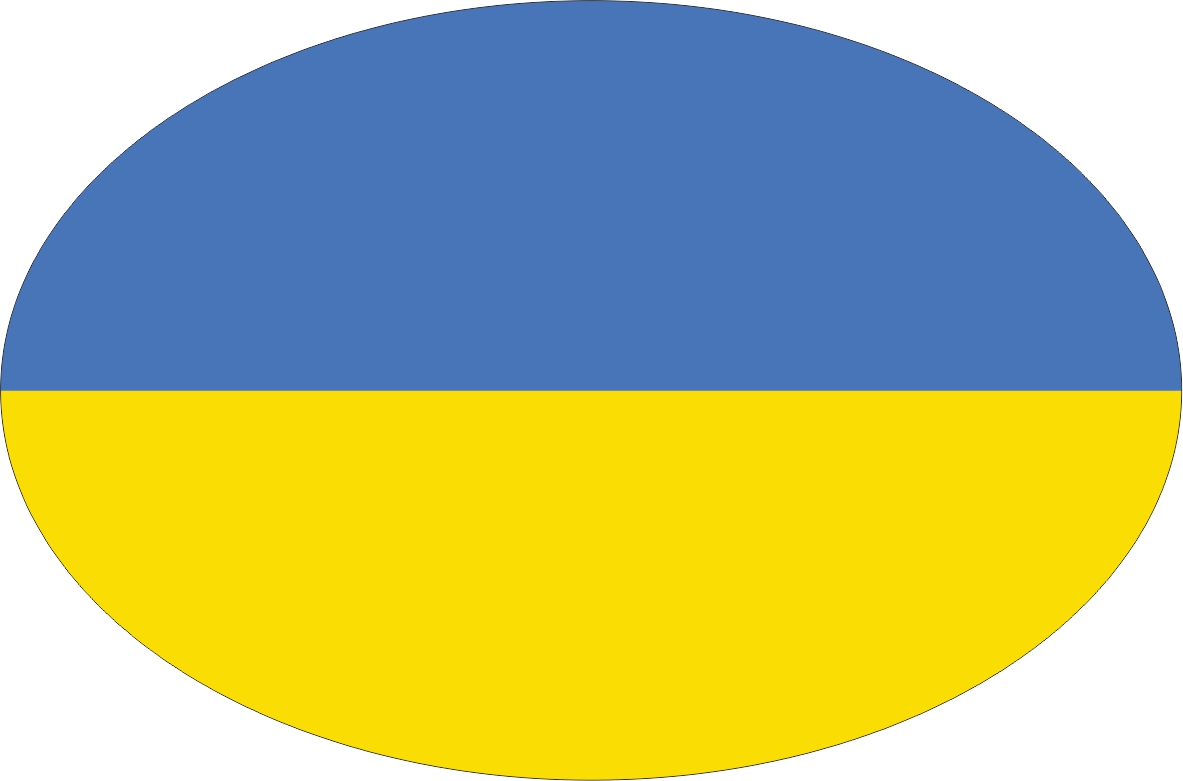 Ukraine | Aufkleber in ovaler Form 