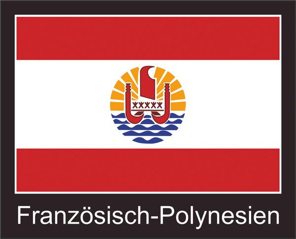 Französisch-Polynesien | Aufkleber mit schwarzem Design