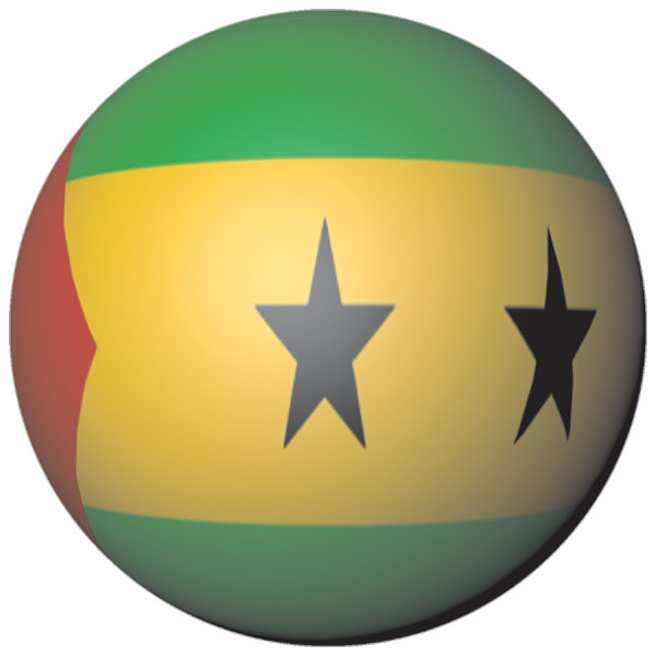 São Tomé und Príncipe | Aufkleber in Kugelform