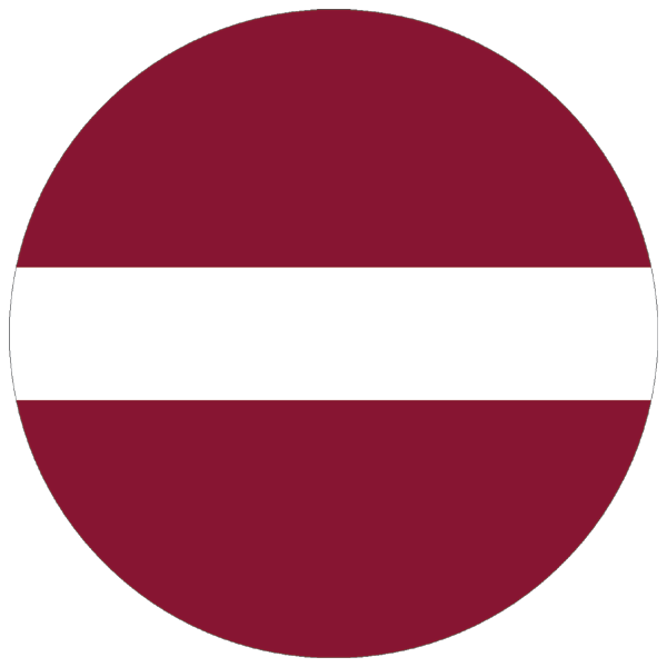 Latvia  | round cut sticker