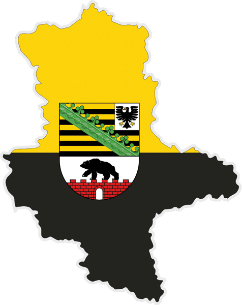 Sachsen-Anhalt | auf Contour geschnittene Flagge Sachsen-Anhalt | auf Contour geschnittene Flagge