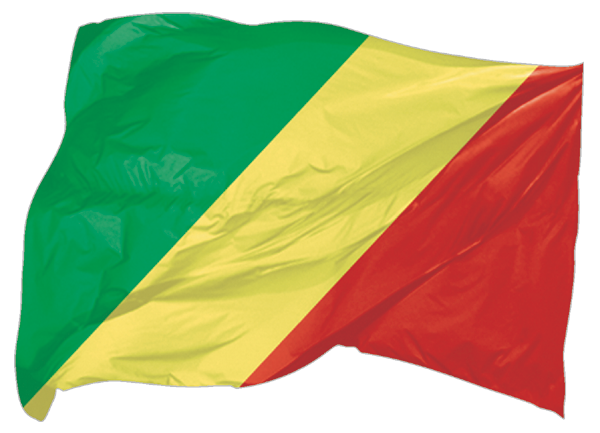 Kongo (Republik) | wehende Flagge als Aufkleber
