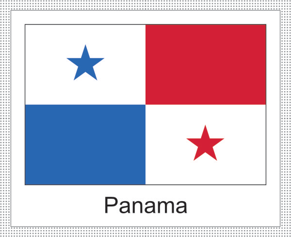 Panama | Aufkleber mit weissem Design