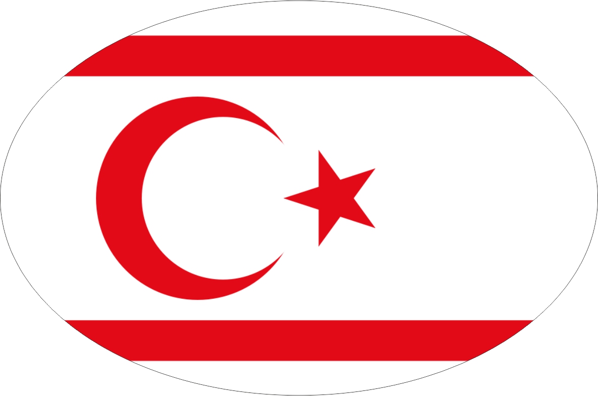 Nordzypern | Aufkleber in ovaler Form