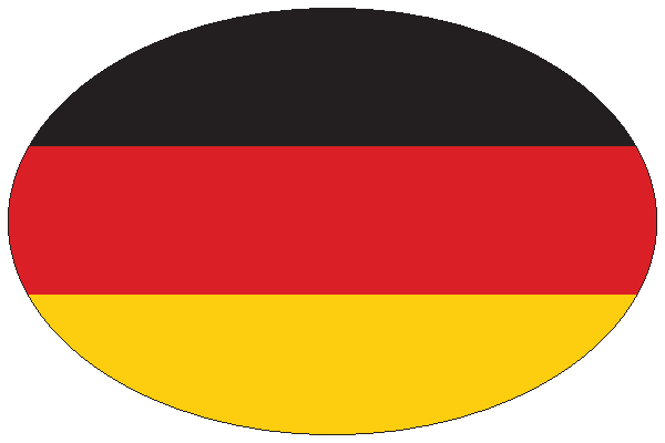Aufkleber Deutschland-Fahne mit Schrift