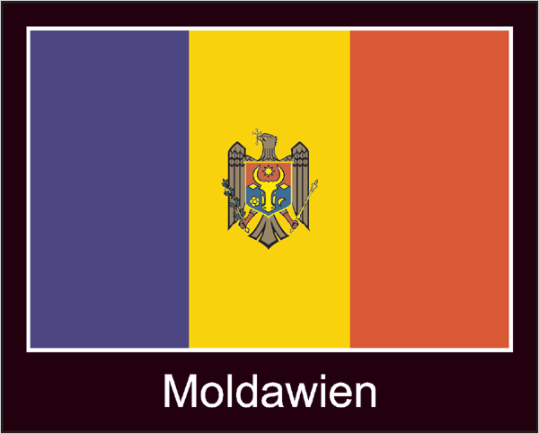 Moldawien | Aufkleber mit schwarzem Design 