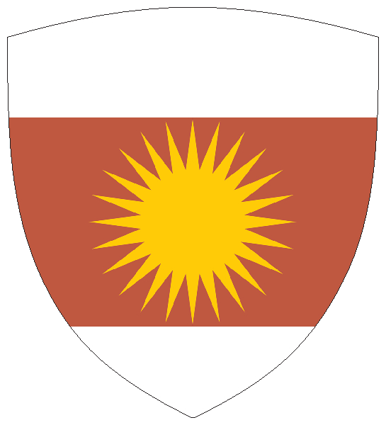 Yesiden | Flagge -wappenförmig