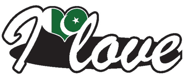 Aufkleber- I love Pakistan