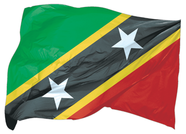 St. Kitts and Nevis | waving flag as sticker