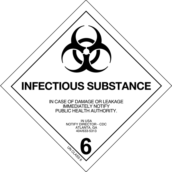 Gefahrgutaufkleber .032-Kategorie 6.2