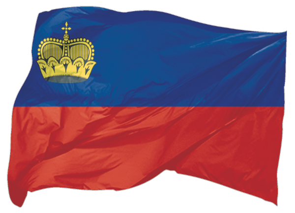 Liechtenstein | wehende Flagge als Aufkleber