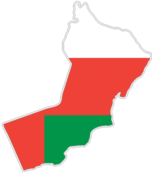 Oman | Auf Contour geschnittene Flagge
