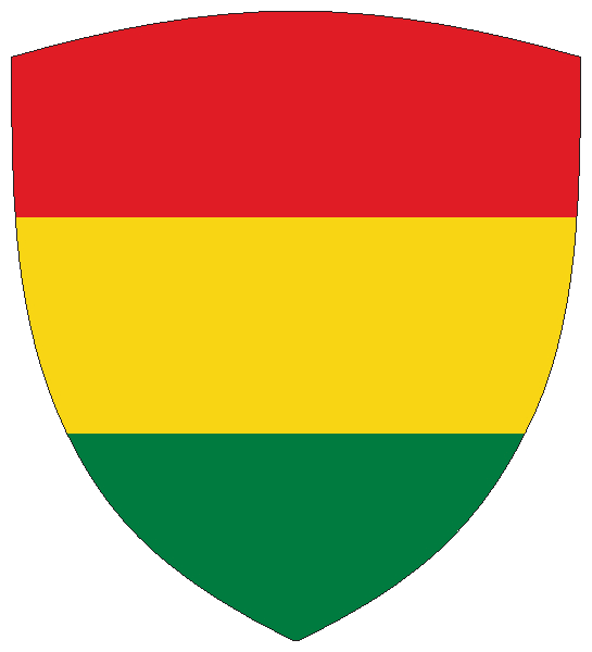 Bolivien | Flagge -wappenförmig