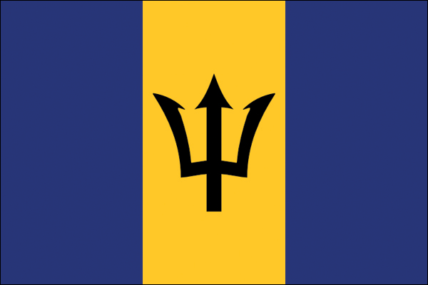 Barbados | Flagge -gleiche Größe