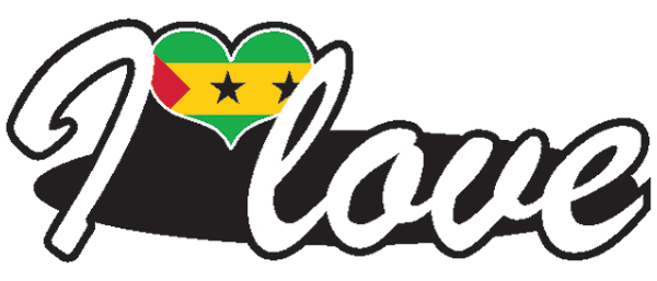 Aufkleber- I love São Tomé und Príncipe