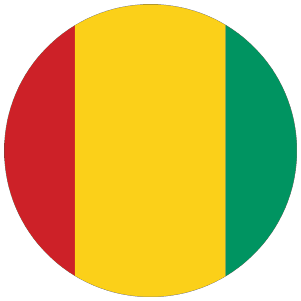 Guinea | rund geschnittener Aufkleber