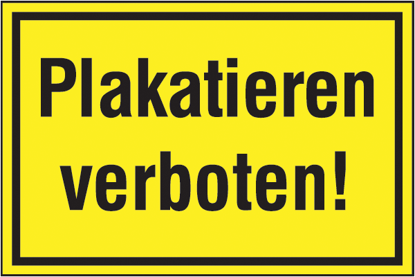 Warnzeichenaufkleber Sonstige .029- Plakatieren verboten!