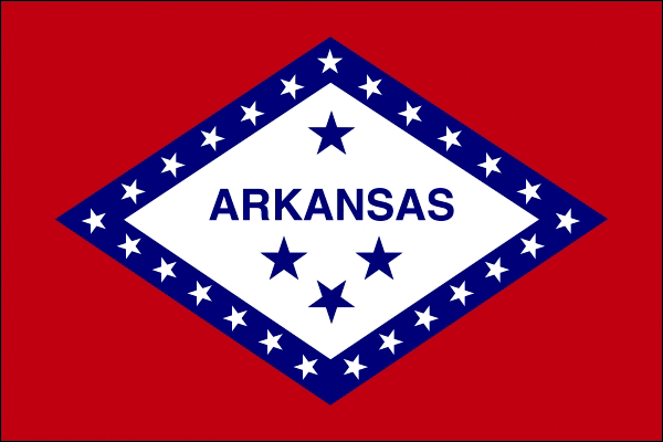 Arkansas | Flagge von Arkansas als Aufkleber