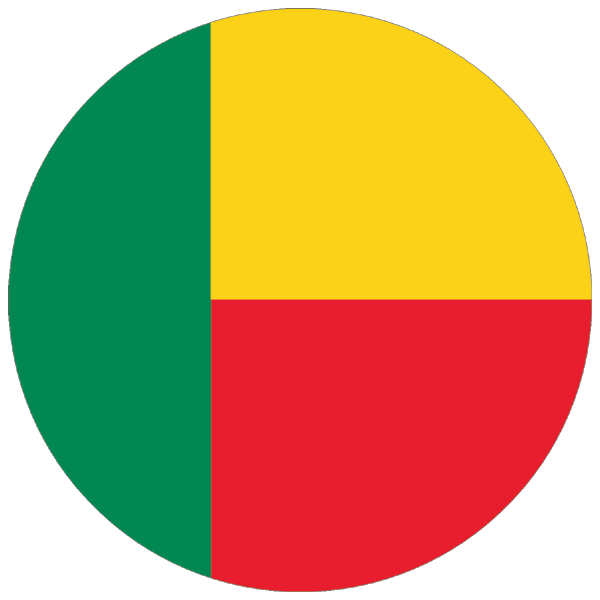 Benin | rund geschnittener Aufkleber
